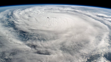 el ojo del huracán Milton desde el espacio. (Foto: EFE)