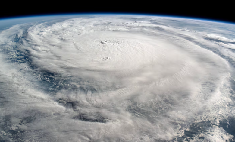 el ojo del huracán Milton desde el espacio. (Foto: EFE)